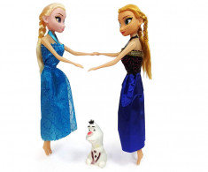 Set Papusi Anna si Elsa 30cm + Figurina Olaf foto