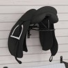 Suport sa calarie Gossi, montaj perete, fier negru, 57x22.5x30cm, robust, hambar/grajd