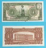 Paraguay 1 Guarani 1952 &#039;Banco Central del Paraguay&#039; aUNC+ serie: A 7076132 p185