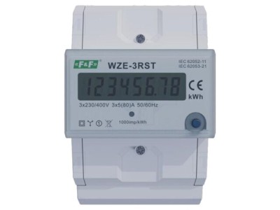 Contor digital F&amp;amp;F 5A pentru montare pe șină DIN LCD foto