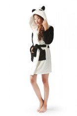 PJM72-1122 Halat pufos cu cordon in talie, model urs panda