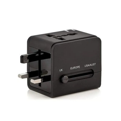 Adaptor pentru Priza PD20W, QC, USB, Type-C, EU, UK, AUS, US - Techsuit (HHT148) - Black foto
