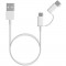 Cablu De Date Xiaomi Mi 2-in-1 USB Cable Micro USB Type C 30cm