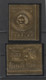 Sharjah 1970 - Arta , Muzica , Wolfgang Amadeus Mozart , folio aur , MNH , Mi.719-720