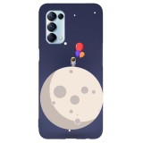 Husa compatibila cu Oppo Reno 4 Lite model Moon Party, Silicon, TPU, Viceversa, Transparent, Carcasa
