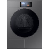 Uscator de rufe Samsung DV90F09F4SU4, 9 kg, Pompa de caldura, Clasa A, Siguranta copii, Prevenire sifonare, Usa reversibila, Metallic Silver