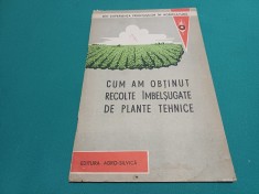 CUM AM OBȚINUT RECOLTE &Icirc;MBELȘUGATE DE PLANTE TEHNICE / 1962 * 1 1 1