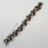 Bratara Argint Opulent Art Deco Pietre Rhodosit Si Perle