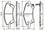 Set placute frana,frana disc TOYOTA AVENSIS combi (ZRT27, ADT27) (2009 - 2016) BOSCH 0 986 495 106