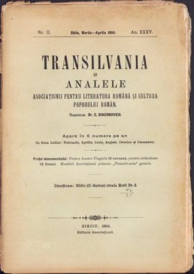 HST C3260 Transilvania și analele Asociațiunii ..., II/1904, Sibiu foto