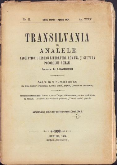 HST C3260 Transilvania și analele Asociațiunii ..., II/1904, Sibiu