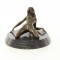 Femeie nud-statueta din bronz pe un soclu din marmura EC-10