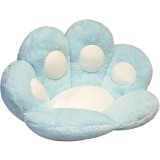 Perna Decorativa, Model Laba de Pisica, din Plus, pentru Scaun/Canapea/Podea, 80 x 70 cm, Albastru Deschis