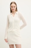 Abercrombie &amp; Fitch cardigan din bumbac femei, culoarea bej, KI150-5172