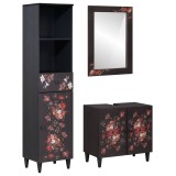 vidaXL Set dulap baie cu sertar Pe perete 3 pcs Lemn de mango solid 3310142