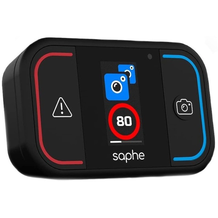 Alarma Trafic Saphe Drive Mini, Avertizare radar si pericole, Bluetooth, Black