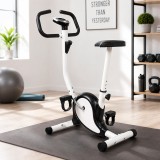 Bicicleta fitness, scaun reglabil pe inaltime, monitor LCD, timp, viteza, distanta, calorii, ghidon ergonomic, maxim 100 kg