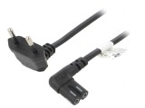 Cablu Alimentare 3m Mufă Unghiulară CEE 7/16 la IEC C7, Goobay