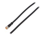 LUTRONIC Cablu de conectare M8, 2m, 4 pini, 50V AC, 4A, PVC, IP67
