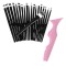 Set Profesional de Machiaj cu 20 de Pensule Antialergice si Sablon Multifunctional 5-in-1 Eyeliner din Silicon in Nuanta Roz