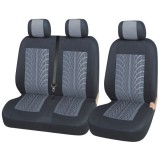 2+1 Universal Huse Scaune pentru Microbuze Negru Gri Textile