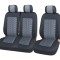 2+1 Universal Huse Scaune pentru Microbuze Negru Gri Textile