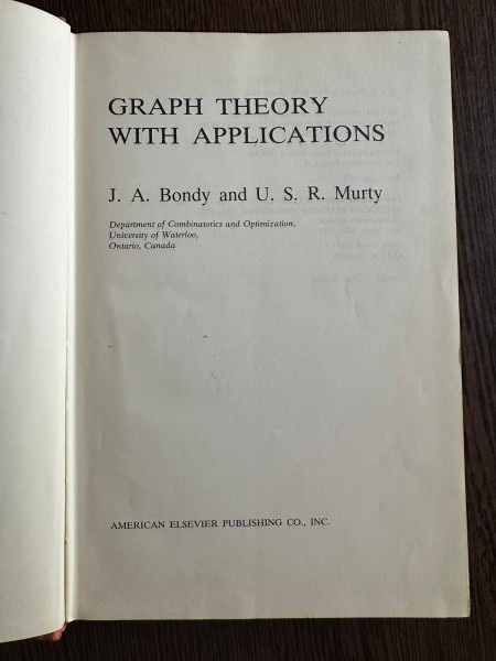 Graph Theory with Applications - J. A. Bondy, U. S. R. Murty