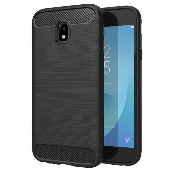 Husa pentru Samsung Galaxy J3 (2017) J330, Techsuit, Carbon, Neagra