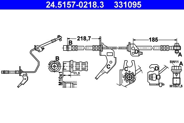 ATE 24.5157-0218.3 Furtun frana