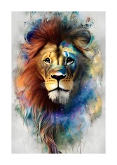 Sticker decorativ, Lup, Multicolor, 85 cm, 6358ST foto