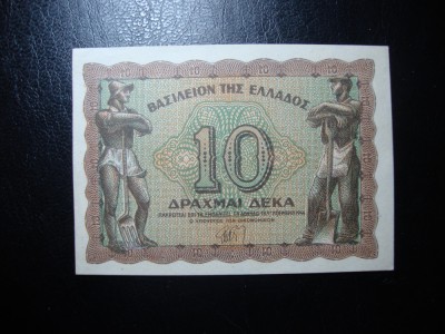 GRECIA 10 LEKA 1944 UNC foto