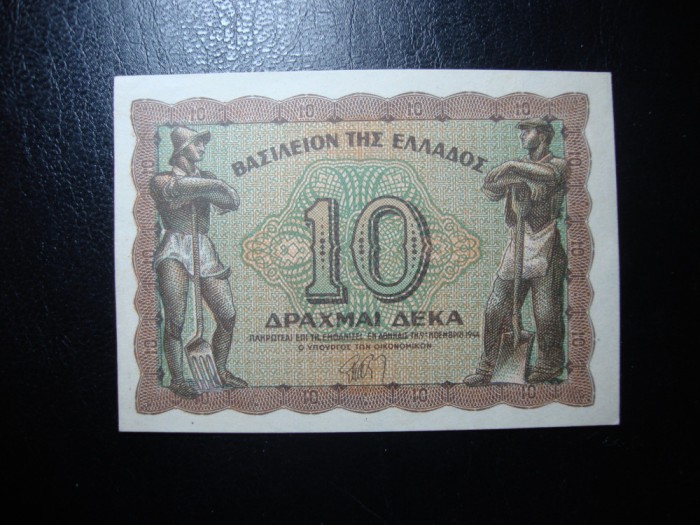 GRECIA 10 LEKA 1944 UNC