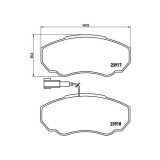 Placute frana Citroen Jumper I Box (230l), Jumper I Box (244), Jumper I Bus (230p), Jumper I Bus (244, Jumper I (230), Jumper I (244); Fiat Ducato Bo, BREMBO