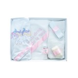 Trusou Botez, 6 Piese cu Text Imprimat "Cu drag de la nasi", Roz, Unicorn - TB145