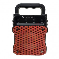 Boxa Bluetooth KTS-1092 radio, mp3, telecomanda + microfon karaoke , 18 cm inaltime foto