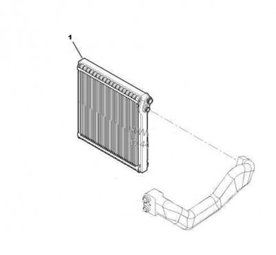 Evaporator aer conditionat Citroen Jumpy 2016-; Peugeot Boxer 2014-, Expert 2016-, 225x315x38mm, RapidAuto 23V1P8-1 foto