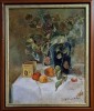 Elena Petraglu Niculescu-Natură statică cu cutie de ceai, pictură licitată, Natura statica, Ulei, Realism