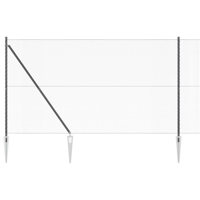 vidaXL Gard Hexagonal Gri 1.6x25 m Oțel