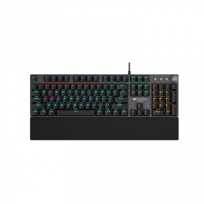 Tastatura gaming Canyon Nightfall, Control Knob, Mecanica