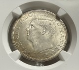 500 Lei 1944 Argint, Romania, NGC MS64, Apostrof R'OMANIA