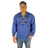 Bluza tip ie barbati RBN24 albastru/negru , marimea 3XL