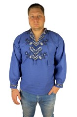 Bluza tip ie barbati RBN24 albastru/negru , marimea S