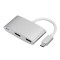 Convertor USB tip C-HDMI+USB tip C+USB A 3.0 t-m 3in1