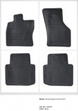 Covorase Auto Cauciuc Skoda Superb 3 III (2015+) Frogum Negre, Margine Protectie 1cm, Impermeabile