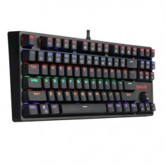 Tastatura gaming mecanica Redragon Daksa neagra iluminare rainbow foto