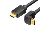 Cablu video Vention, HDMI(T) la HDMI(T), 3m, rezolutie maxima 4K la 60Hz, conectori auriti, cupru, unghi 270 grade, negru, &quot;AAQBI&quot; (timbru verde 0.18l