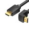 Cablu video Vention, HDMI(T) la HDMI(T), 3m, rezolutie maxima 4K la 60Hz, conectori auriti, cupru, unghi 270 grade, negru, &quot;AAQBI&quot; (timbru verde 0.18l