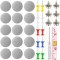 Kit 65 capse, Aisdelu&reg;, incluse 65 bucati catarame, 65 cuie colorate, surubelnita, banda de masura, pentru reparatia plafonului auto, compatibil Audi,