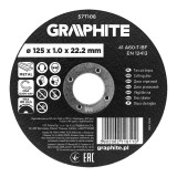 Disc de taiere pentru metal Graphite 125 x 1.0 x 22.2 mm, corindon