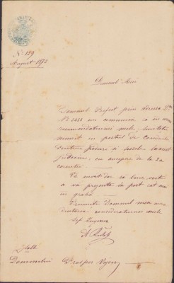 HST 238S Numire conductor pentru poduri și șosele 1873 județul Fălciu foto